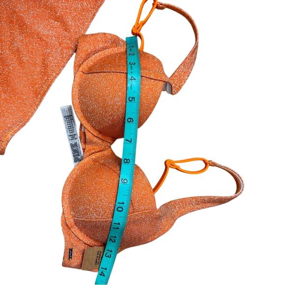 Victoria’s Secret Tangelo Orange Brazilian Shimmer High Waist Bikini NWT XS/S - Picture 10 of 15